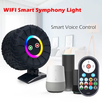 Wi-Fi Smart Symphony Light 2.4G Bluetooth Alexa Google Voice Control, световая дискотека с лазерным рисунком в стиле граффити с дистанционным управлением 11