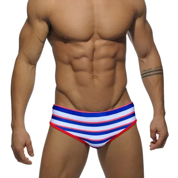 WK101 полосатые сексуальные мужские купальники с низкой талией, новые летние обтягивающие мужские пляжные шорты, бикини, плавательные трусы, плавки, мужские плавательные костюмы 14