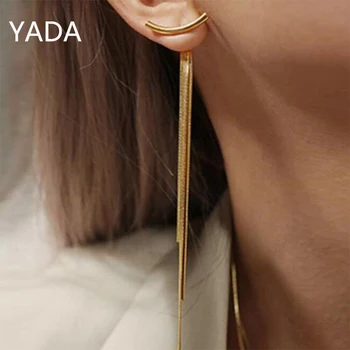 YADA New Personality, длинная цепочка из змеиной кости, серьги с кисточками для ушей, женские свадебные модные украшения ER220010 12