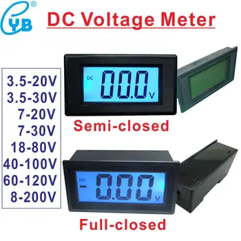 YB5135D Измеритель напряжения постоянного тока Двухпроводной ЖК-цифровой вольтметр для электровелосипеда С дисплеем с синей подсветкой Электроинструменты 6