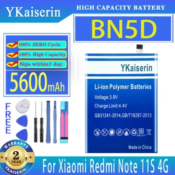 YKaiserin 5600 мАч Сменный Аккумулятор BN5D Для Xiaomi Redmi Note M4 Pro M4Pro 4G 11S 11 S 4G Мобильный Телефон Batteria 3