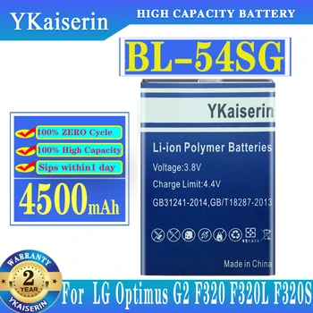 YKaiserin BL-54SG Аккумулятор 4500 мАч Для LG G2 Optimus VU3 F320S F320K F320L F300 Аккумулятор G2 Замена BL54SG BL 54SG Batteria 4