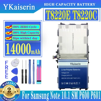 Ykaiserin T8220E T8220C Аккумулятор емкостью 14000 мАч Для Samsung GALAXY Note 10,1 SM P600 P601 P605 P607 T520 T525 P602 Bateria 12