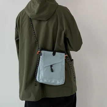 Youda Новый стиль, мини-сумка из полиэстеровой ткани, мужская простая сумка через плечо, повседневная пара, сумка для телефона, сумки-мессенджеры 18