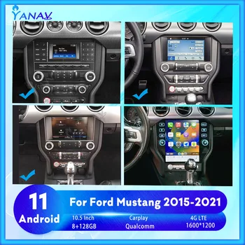 Автомобильное Радио Qualcomm 128G Для Ford Mustang 2015-2021 Мультимедийный Плеер Авто Стерео GPS Навигация Автомобильное Видео Беспроводной Блок Carplay 13