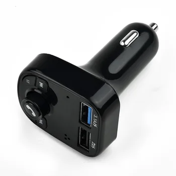 Автомобильный MP3-плеер Автомобильный передатчик Простая пара FM-звонков с громкой связью Светодиодный дисплей напряжения ABS MP3-плеер для запчастей Практичный