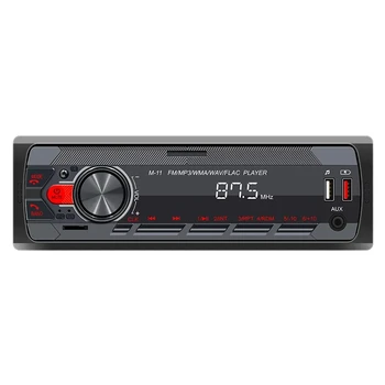 Автомобильный MP3-плеер на 1 Din, радио Bluetooth FM AUX In USB, красочные кнопки, приложение для дистанционного управления, музыка USB / SD со встроенным входом AUX 20