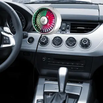 Автомобильный мини-вентилятор RGB с регулируемой скоростью вращения, Двухголовочный Охлаждающий Вентиляционный вентилятор с низким уровнем шума, Автомобильный Вентилятор для автомобиля, Автомобильные Аксессуары 14