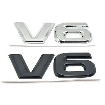 Автомобильный Стайлинг Металлический Логотип двигателя V6, Эмблема Багажника, Значок Sport Turbo Auto, 3D Наклейка, Аксессуары для термоаппликации 5