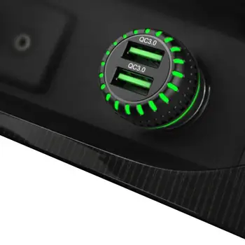 Адаптер автомобильного зарядного устройства USB Гнездо для автомобильного быстрого зарядного устройства USB Адаптер для автомобильного зарядного устройства 36 Вт Мини-прикуриватель Адаптер для зарядного устройства заподлицо 17