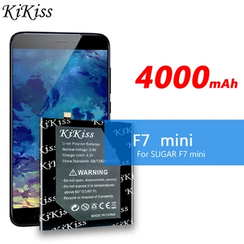 Аккумулятор большой емкости KiKiss емкостью 4000 мАч для аккумуляторов мобильных телефонов SUGAR F7 mini F7mini 4