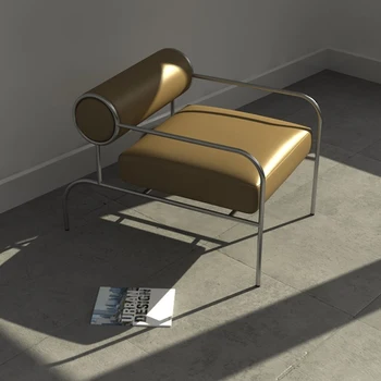 Акценты Игровые стулья Дизайнерский Односпальный диван-кресло для отдыха в спальне, Раскладывающийся чехол для рук, Современная мебель середины века KTY021 13