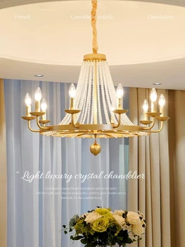 Американская ретро гостиная хрустальная люстра модное украшение столовая спальня роскошные духовые свечи и лампы креативность 6