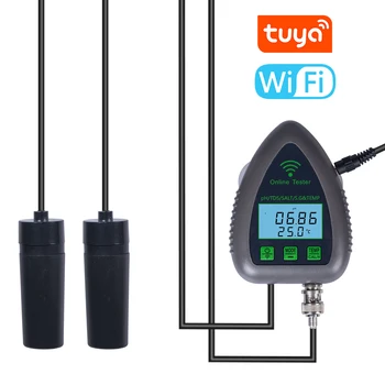 Анализатор качества воды Tuya WiFi 5в1 Аквариумный монитор Измеритель PH общего содержания растворенных твердых веществ S.G Измеритель солености и температуры 19