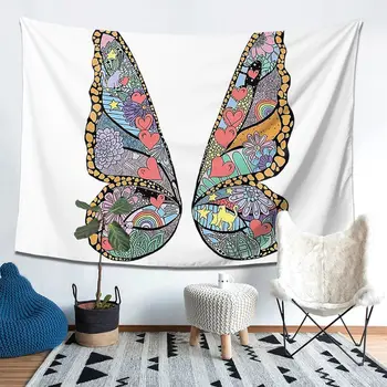 Бабочка Эстетическое украшение дома Гобелен в стиле хиппи Настенные гобелены на стену для гостиной спальни комнаты в общежитии