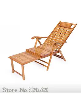 Бамбуковое кресло с откидной спинкой, складывающееся для обеденного перерыва, одноместное переносное маленькое старомодное кресло для отдыха на балконе, бамбуковое кресло для сиесты для 14
