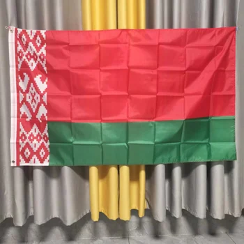 Бесплатная доставка Высококачественный флаг Беларуси 90x150 см 5 *3 фута с печатью двойного проникновения из полиэстера, Висящий флаг Беларуси 8