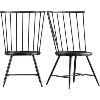 Бесплатная доставка по США Обеденный стул Chelsea, деревянный набор из 2 штук, черный 22,50x21,50x39,00 дюймов 19