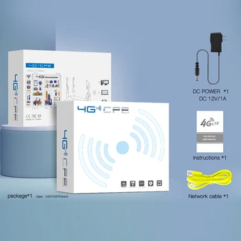 Беспроводной маршрутизатор LTE CPE RJ45 USB 4G WiFi Маршрутизатор Модем со слотом для SIM-карты Внешняя антенна EU / US Plug Широкий охват 11