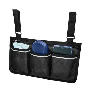 Боковая сумка для инвалидной коляски Подлокотник Многоцветный Многофункциональный карманный чехол для хранения большой емкости Прочные сумки для хранения ходунков и скутеров 3