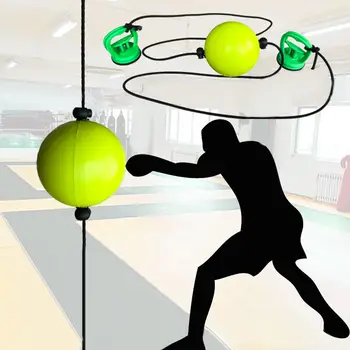 Боксерский мяч из полиуретана с двойным концом, тренировочная присоска для упражнений от пола до потолка 13