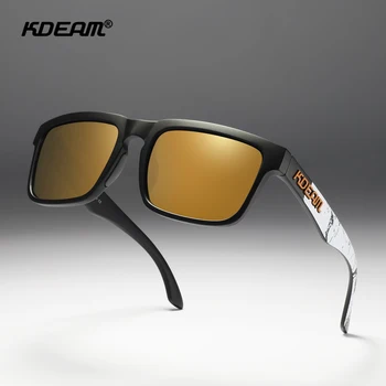 Бренд KDEAM, мужские модные поляризованные солнцезащитные очки, очки для верховой езды, велосипедные очки, очки для отдыха и вечеринок, оттенки UV400 CE 11