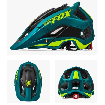 Велосипедный шлем BATFOX, горный велосипед, Цельный Литьевой шлем для верховой езды, мужская и женская универсальная каска, шлем для горного велоспорта 18