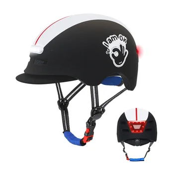 Велосипедный шлем, умный задний фонарь, велосипед для взрослых, Электрический велосипед, дорожный скутер, Спортивный городской шлем, мужской И женский Универсальный шлем