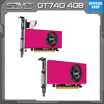 Видеокарта SZMZ GT 740 4GB оснащена низкопрофильным кронштейном для ITX mini Case placa de video GT740 730 4GB DDR5 128bit видеокарта 11