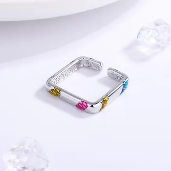 Винтажные готические квадратные кольца для женщин, геометрическое ретро кольцо с несколькими костяшками пальцев, Индивидуальное модное ювелирное изделие 11