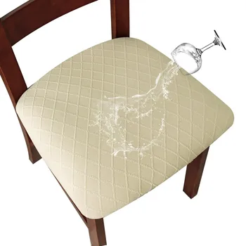 Водонепроницаемый чехол для стула для столовой, кухни, банкета, свадьбы в отеле, Жаккардовый эластичный чехол для сиденья стула из спандекса 18