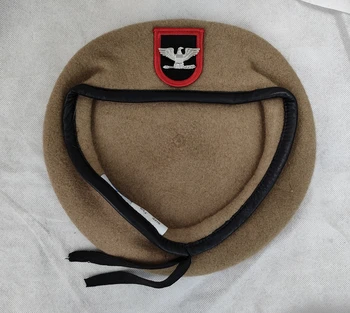 Все РАЗМЕРЫ шерстяной берет командования специальных операций армии США, рейнджер цвета хаки, шапка с эмблемой полковника ОРЛА 19