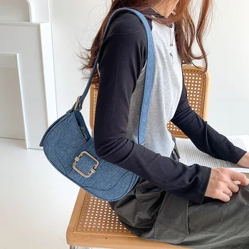 Высококачественные женские сумки в стиле ретро, сшитые через плечо, сумка подмышками, нишевый дизайн, осенние модные сумки через плечо с новым темпераментом. 16