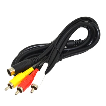 Высококачественный никелированный AV-кабель для SEGA Saturn 3RCA-шнур для SS аудио-видео кабель 1,8 м 20