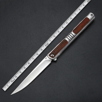 Высококачественный Флипперный нож из стали D2, Быстрораскрывающийся Шарикоподшипниковый Складной карманный нож, Тактические ножи Camp EDC, Многофункциональный инструмент 14