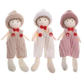 Вязаная шапочка для маленького мальчика, комбинезон, Подвесная кукла для вязания, яркая детская игрушка 3
