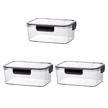 Герметичная коробка для замораживания продуктов из 3 шт. с крышкой, Коробка для хранения продуктов, подходящая для овощей И мяса 5