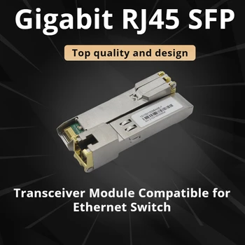 Гигабитный Модуль SFP RJ45 1000 Мбит/с SFP Медный Модуль Приемопередатчика RJ45 SFP, Совместимый с Коммутатором Cisco/Mikrotik Ethernet 13