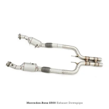 Головная секция Высокоточные Трубы Выхлопные Трубы ответвление водосточной трубы Выхлопная труба с катализатором для Mercedes-Benz S320 /S400 /S450 /S500 16