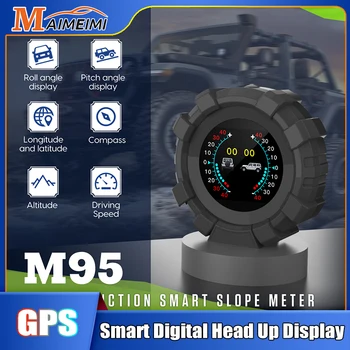 Головной дисплей GPS Многофункциональный инклинометр для автомобиля 4x4, измеритель наклона, сигнализация превышения скорости, аксессуары для бездорожья, Цифровой измеритель, компас 10
