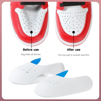 Двухслойный моющийся протектор от складок, поддерживающий носок при изгибе, носок с трещинами, носилки для обуви, облегчающий защиту спортивной обуви. 15