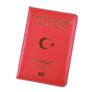 Держатель для паспорта Турции Чехлы из искусственной кожи для турок Мужские Женские Органайзер для паспортов для путешествий 6