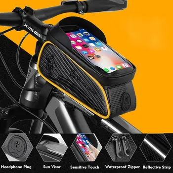 Держатель рамы, Передняя верхняя трубка, сумка, чехол для руля, сумка для велосипедной рамы, сумка для мобильного телефона, сумка для велосипеда, чехол для экрана телефона 10