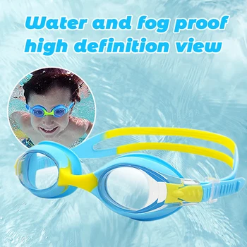 Детские очки для плавания с защитой от запотевания и протекания, очки для плавания с защитой от ультрафиолета для малышей, мальчиков и девочек