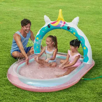 детский надувной бассейн с аркой x 50 дюймов 11