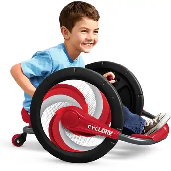 Детский радиофлайер, предназначенный для езды на циклоне, с ручным приводом, колеса 16 дюймов, красный 15
