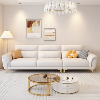 Диван White Puffs Европейского креативного дизайна, гостиная, 3-местный диван, столовая, бар, апартаменты, мебель для гостиной Muebles Hogar 16