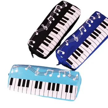 Дизайн клавиш пианино, сумка для карандашей, чехол из однослойной ткани Оксфорд, Канцелярские ручки, Сумка для хранения, органайзер, косметичка для девочек 200 * 85 * 35 мм 3