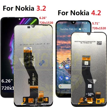 Для Nokia 3.2 LCD TA-1156 1159 1164 Дисплей с рамкой, сенсорный Экран, Дигитайзер В сборе, Замена для Nokia 4.2 lcd TA-1184, 16