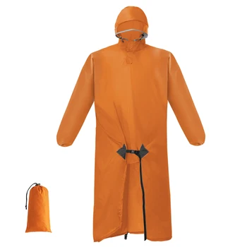 Дождевик с капюшоном для взрослых, легкий водонепроницаемый дождевик для пеших прогулок, кемпинга, охоты, маскировочный костюм, дождевик для путешествий 9